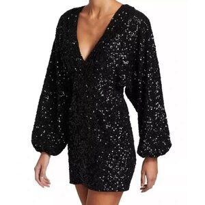 Retrofête | Size L | Aubrielle Mini Dress in Black Sequin